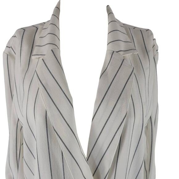 Mossimo White/Navy Pine Strip Double Breasted Blazer XXL NWT - Picture 2 of 3